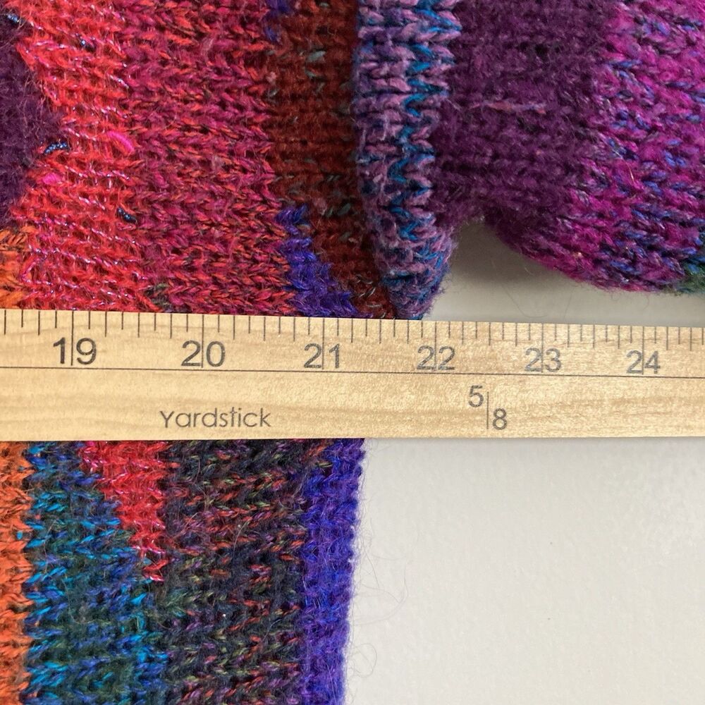 Vintage Mariea Kim Turtleneck Sweater LARGE Colorful Tunic Boho Rainbow Brite - Picture 10 of 14